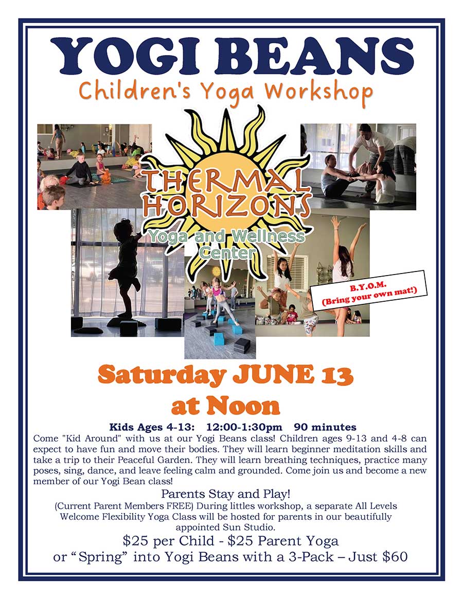 YOGI BEANS Childrens Yoga Workshop MAY 2026 SMALL